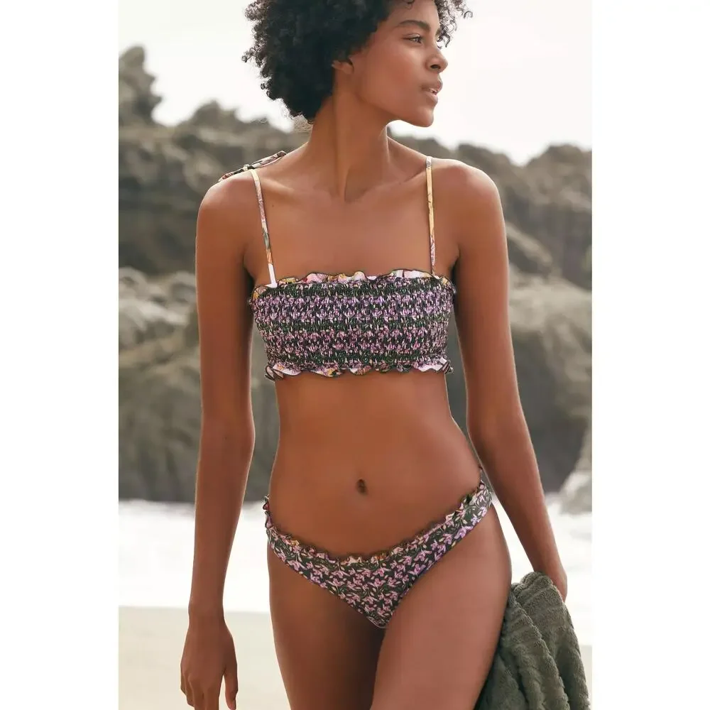 AGUA BENDITA Dalia Floral Bikini Top Small S